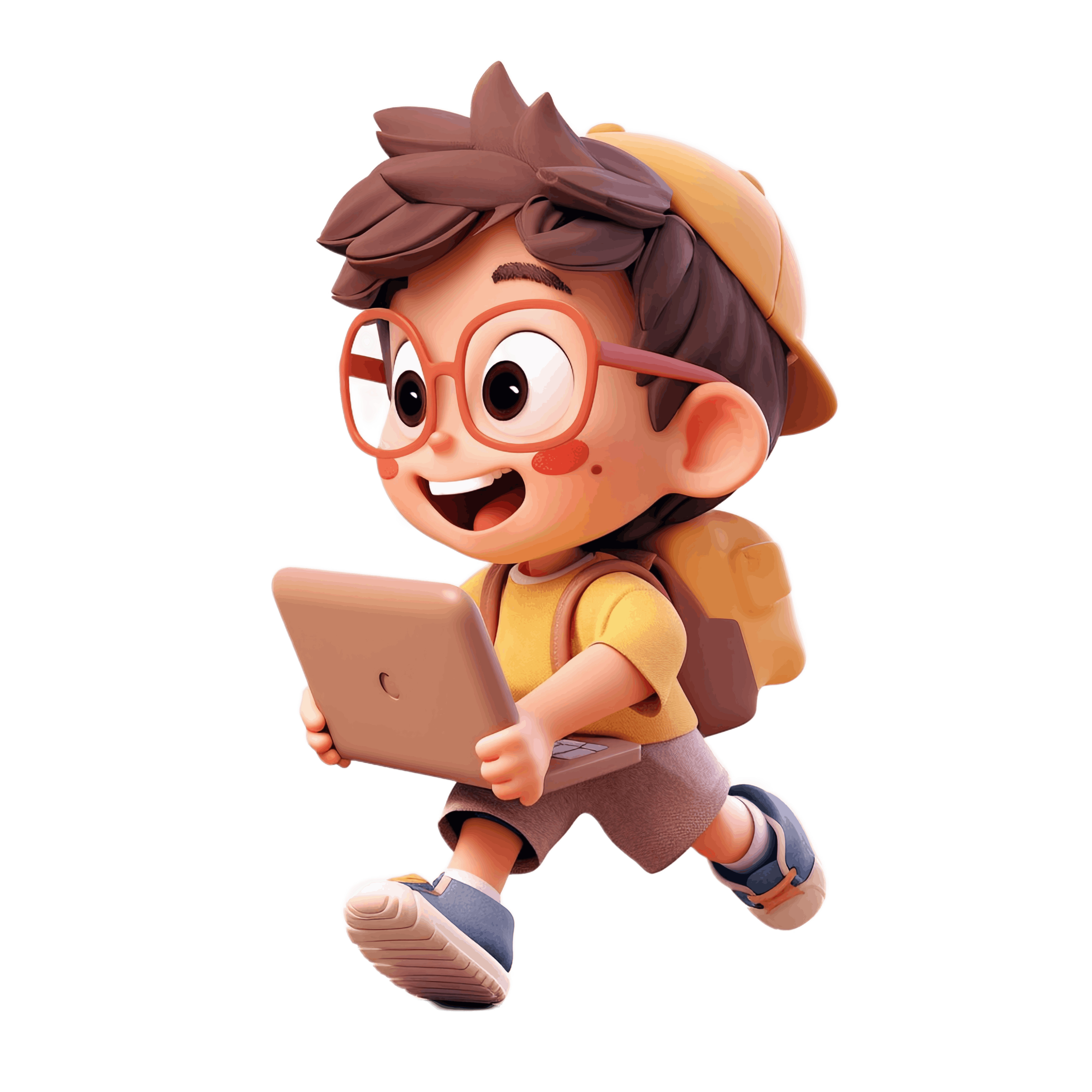 boy with a laptop in his hands